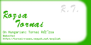 rozsa tornai business card